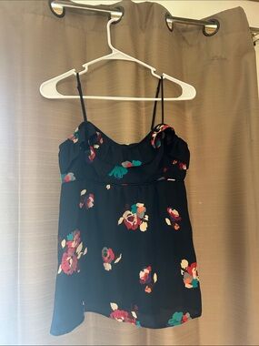 American Eagle Navy Floral Tank